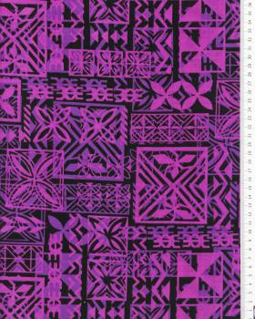 Polynesian fabric TANE Purple - Tissushop